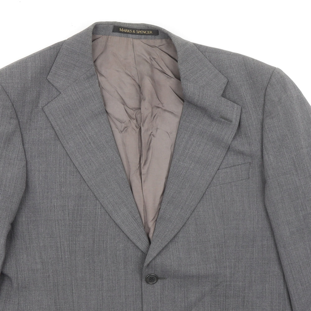 Mens UK Size 40 Marks and Spencer Regular Grey Suit Jacket