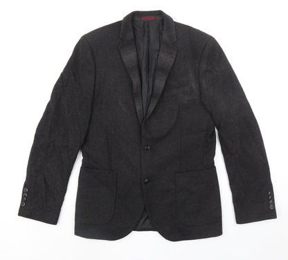 Mens UK Size 38 MOSS LONDON Regular Black Suit Jacket