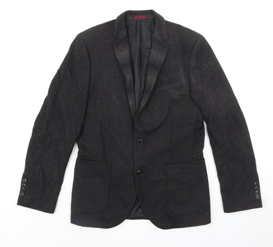 Mens UK Size 38 MOSS LONDON Regular Black Suit Jacket