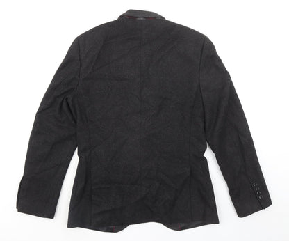 Mens UK Size 38 MOSS LONDON Regular Black Suit Jacket
