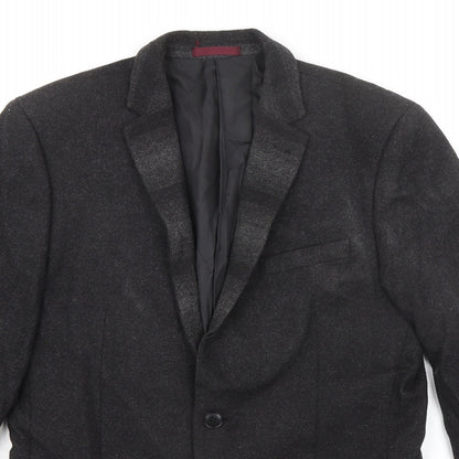 Mens UK Size 38 MOSS LONDON Regular Black Suit Jacket