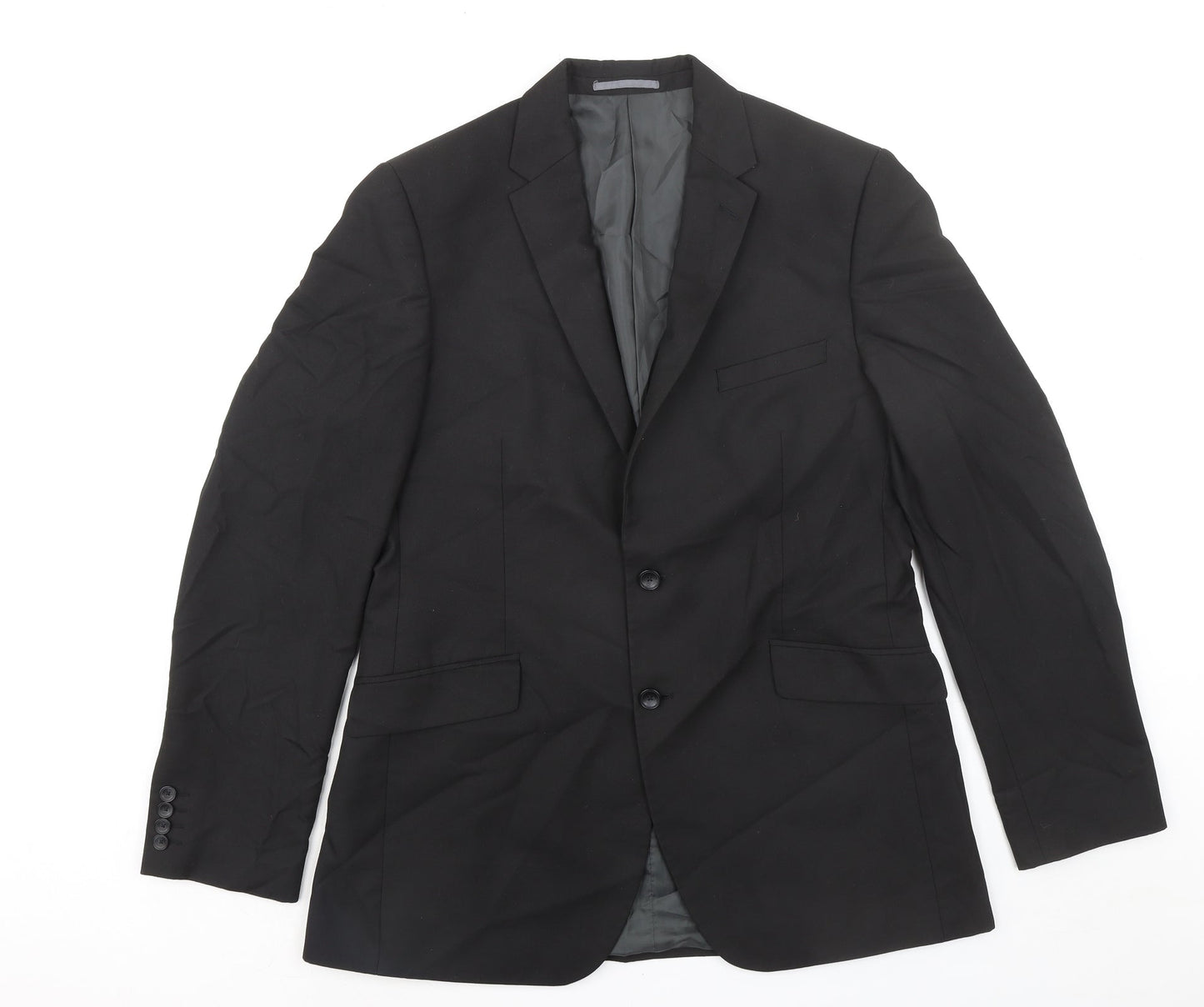 Mens UK Size 42 Marks and Spencer Big & Tall Black Suit Jacket