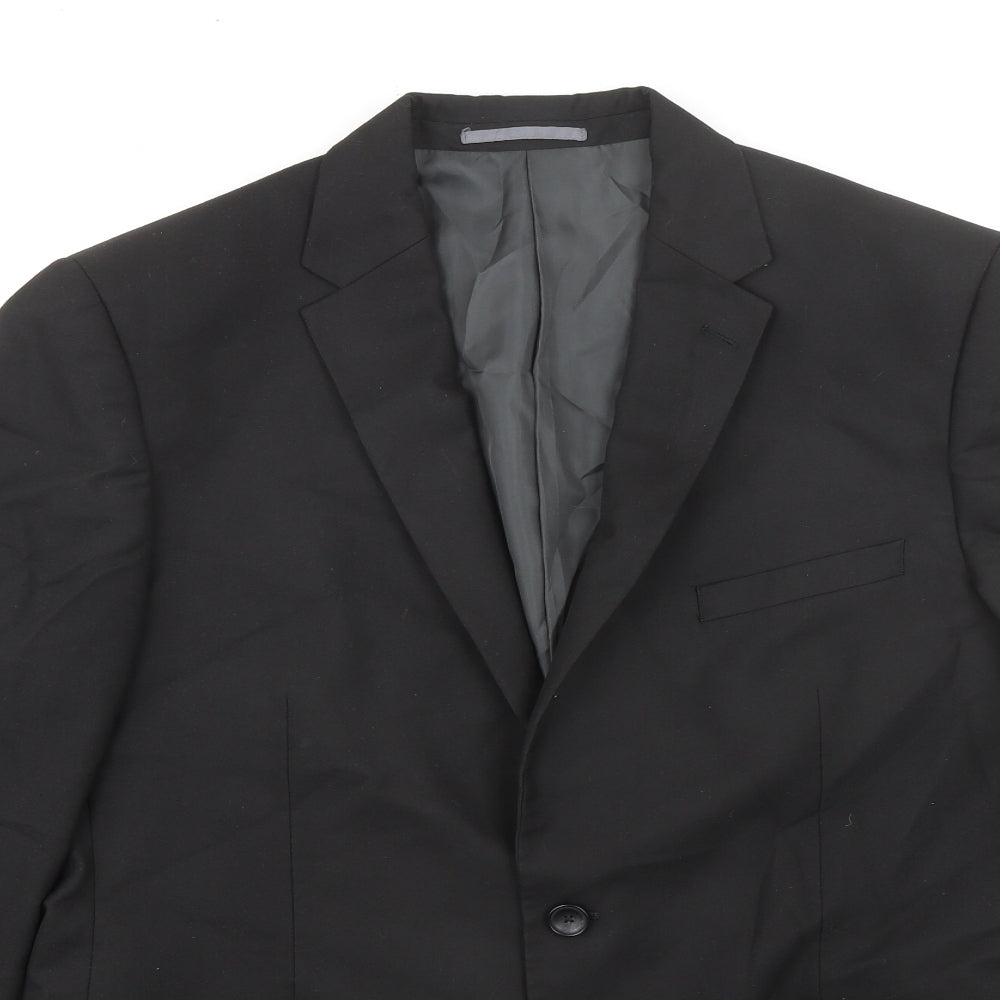 Mens UK Size 42 Marks and Spencer Big & Tall Black Suit Jacket
