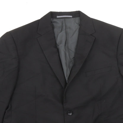 Mens UK Size 42 Marks and Spencer Big & Tall Black Suit Jacket