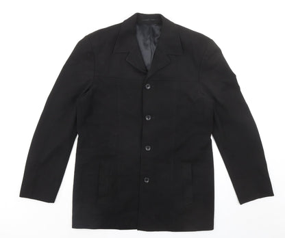 Copperstone Tailoring Mens Black Polyester Jacket Blazer Size 38 Regular