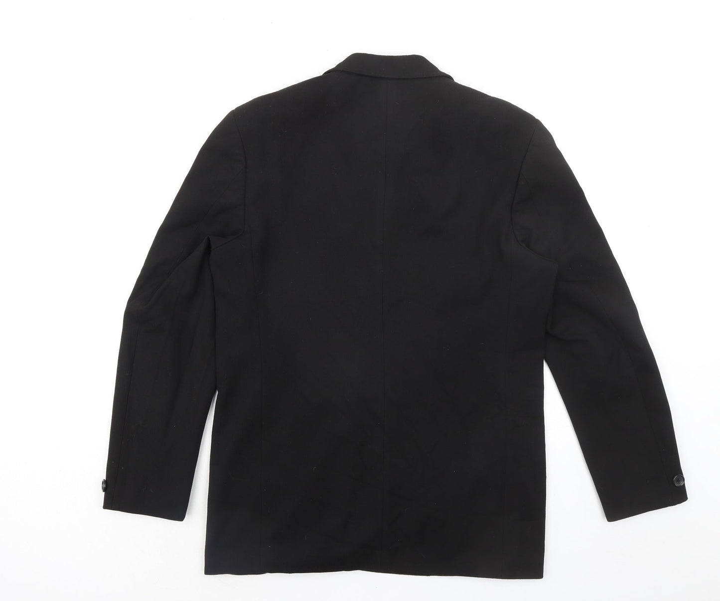 Copperstone Tailoring Mens Black Polyester Jacket Blazer Size 38 Regular