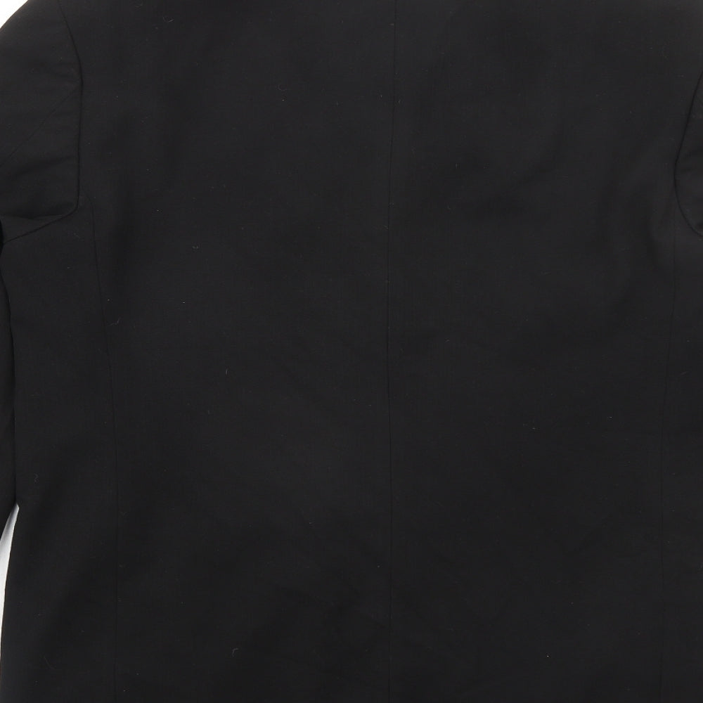 Copperstone Tailoring Mens Black Polyester Jacket Blazer Size 38 Regular