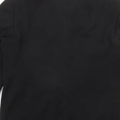 Copperstone Tailoring Mens Black Polyester Jacket Blazer Size 38 Regular