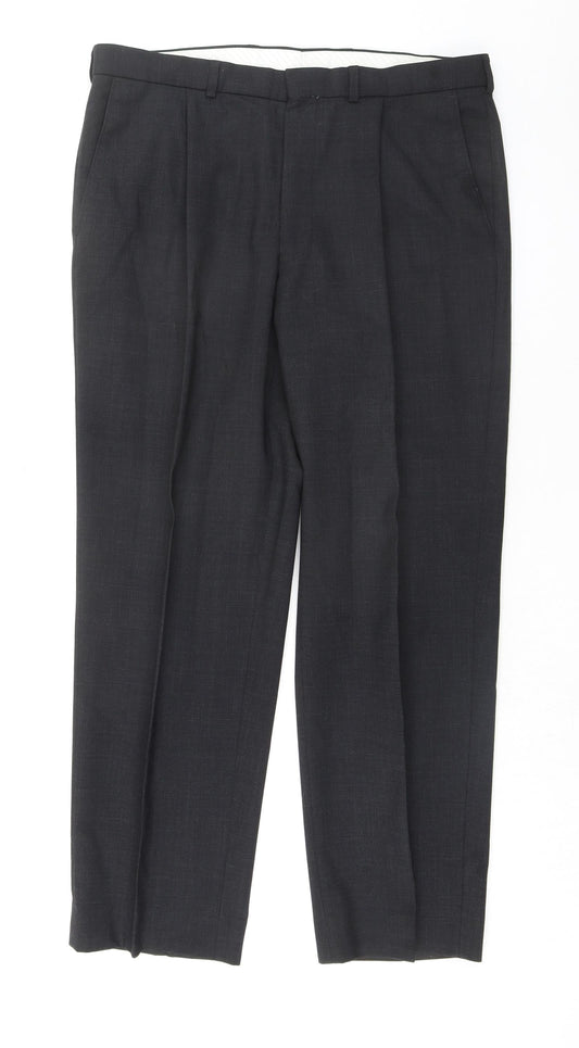 Mens UK Size 34 Marks and Spencer Regular Grey Suit 2 Piece