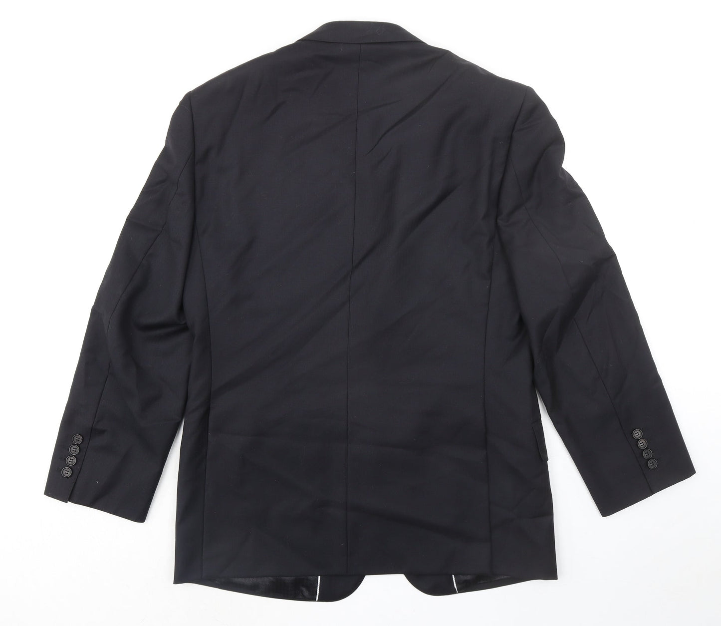 Autograph Mens Black Wool Jacket Suit Jacket Size 38 Regular