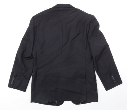Autograph Mens Black Wool Jacket Suit Jacket Size 38 Regular