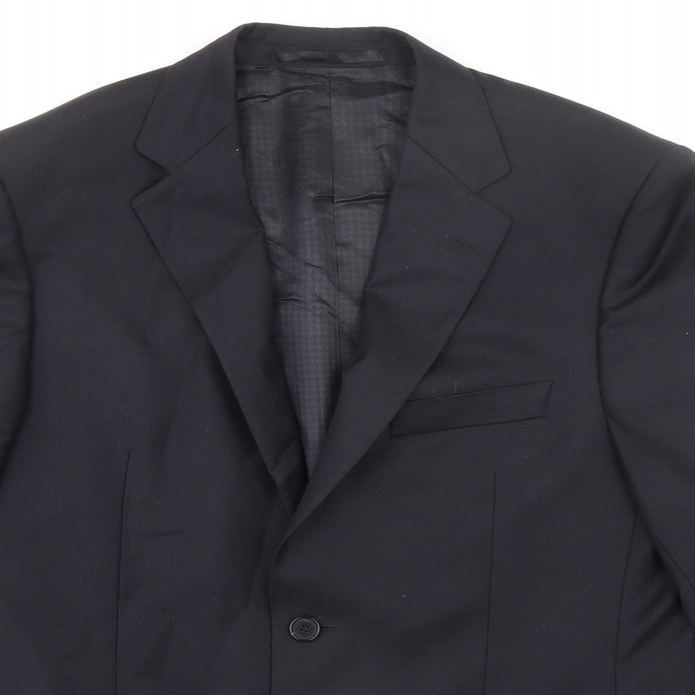 Autograph Mens Black Wool Jacket Suit Jacket Size 38 Regular