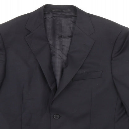 Autograph Mens Black Wool Jacket Suit Jacket Size 38 Regular