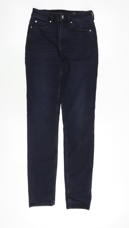 Womens UK Size 8 Marks and Spencer Regular Fit Skinny Blue Jeans