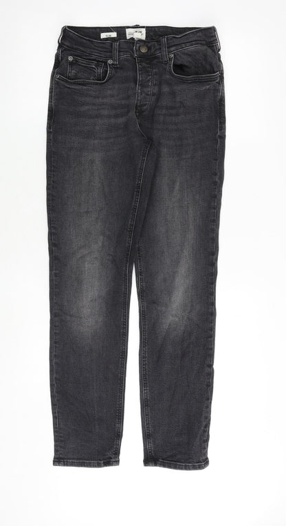 Mens UK Size 30 in River Island Regular Fit Skinny Grey Jeans