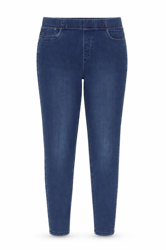 Front view of Soon women’s blue cotton jegging jeans, size UK 12, regular