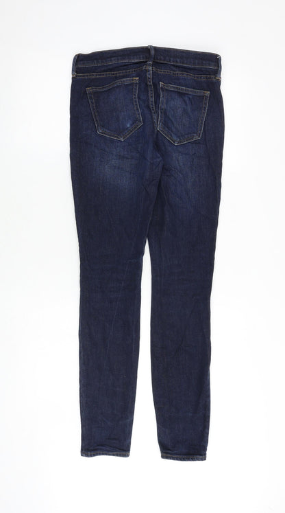 Gap Womens Blue Cotton Skinny Jeans Size 26 in Relaxed Zip