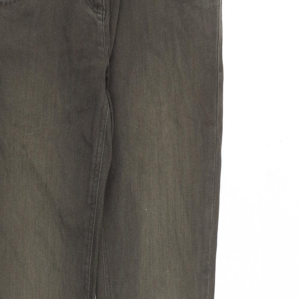 NEXT Womens Green Cotton Skinny Jeans Size 8 Regular Zip