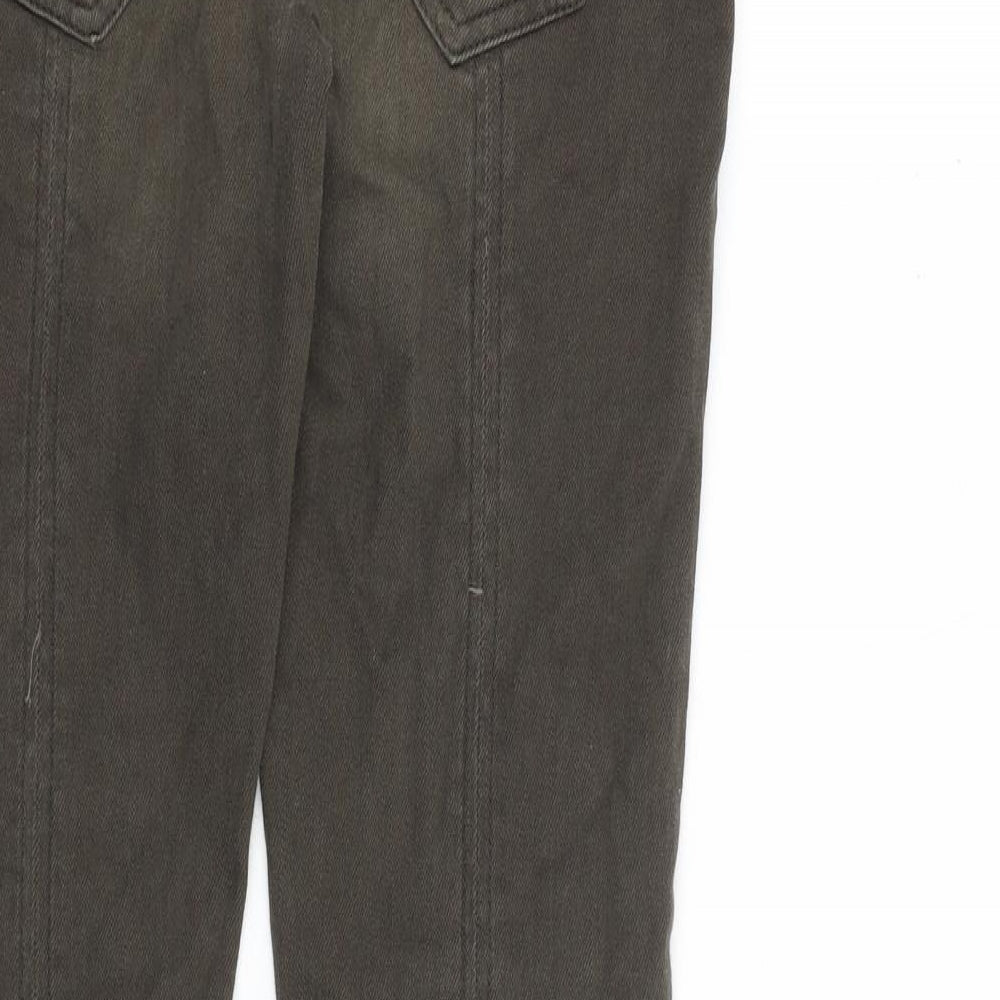 NEXT Womens Green Cotton Skinny Jeans Size 8 Regular Zip