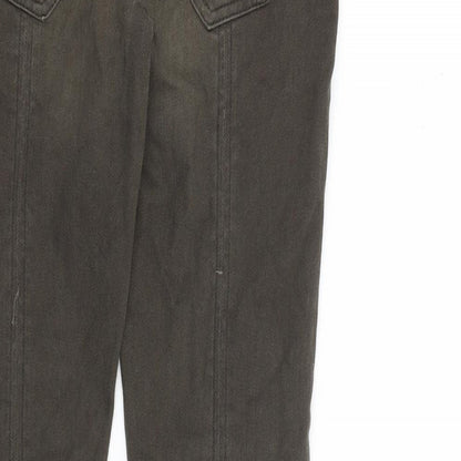 NEXT Womens Green Cotton Skinny Jeans Size 8 Regular Zip