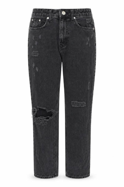 Womens UK Size 10 River Island Regular Fit Straight Grey Jeans