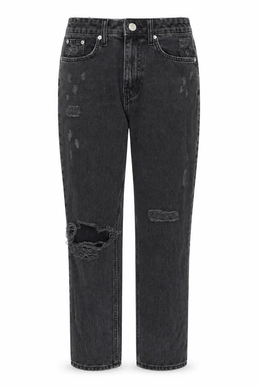 Womens UK Size 10 River Island Regular Fit Straight Grey Jeans