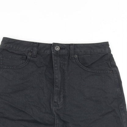 GU Jeans Womens Grey Cotton A-Line Skirt Size 26 in Zip