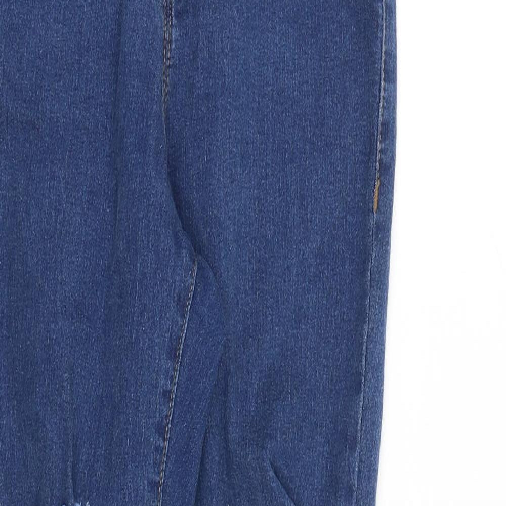 PRETTYLITTLETHING Womens Blue Cotton Skinny Jeans Size 10 Slim Zip