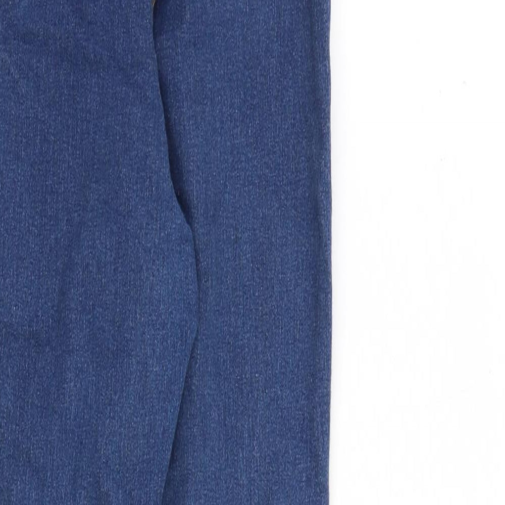 PRETTYLITTLETHING Womens Blue Cotton Skinny Jeans Size 10 Slim Zip