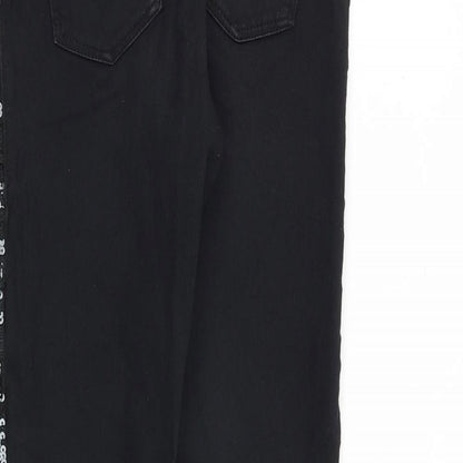 Topshop Womens Black Cotton Skinny Jeans Size 26 in L30 in Regular Zip