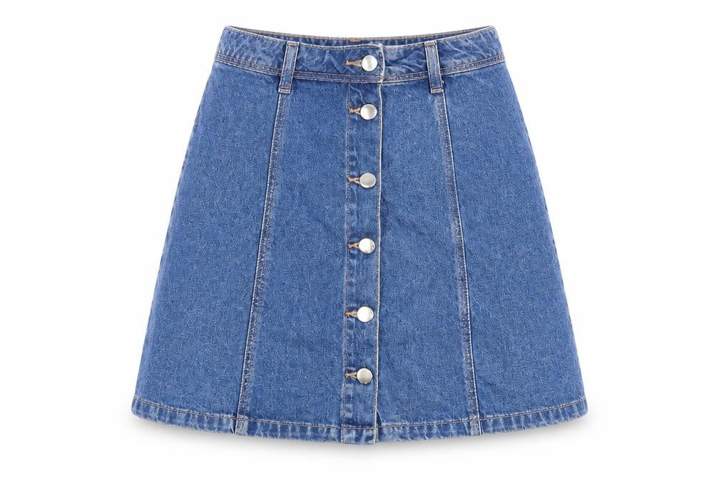 Womens UK Size 6 H&M A-Line Denim Skirt
