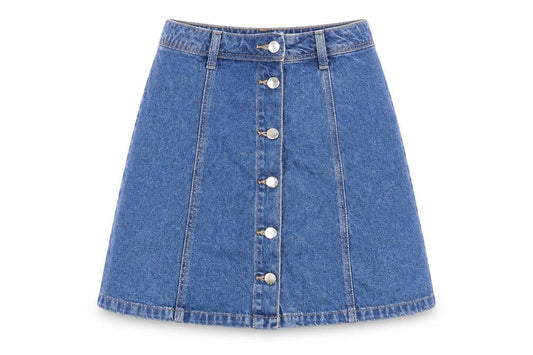 Womens UK Size 6 H&M A-Line Denim Skirt