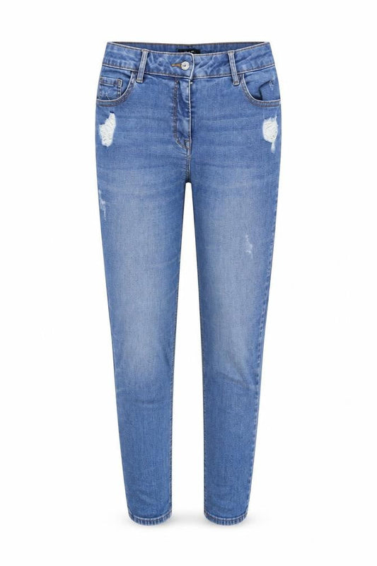 Front view of /Denim women’s blue cotton skinny jeans, size UK 12, regular zip