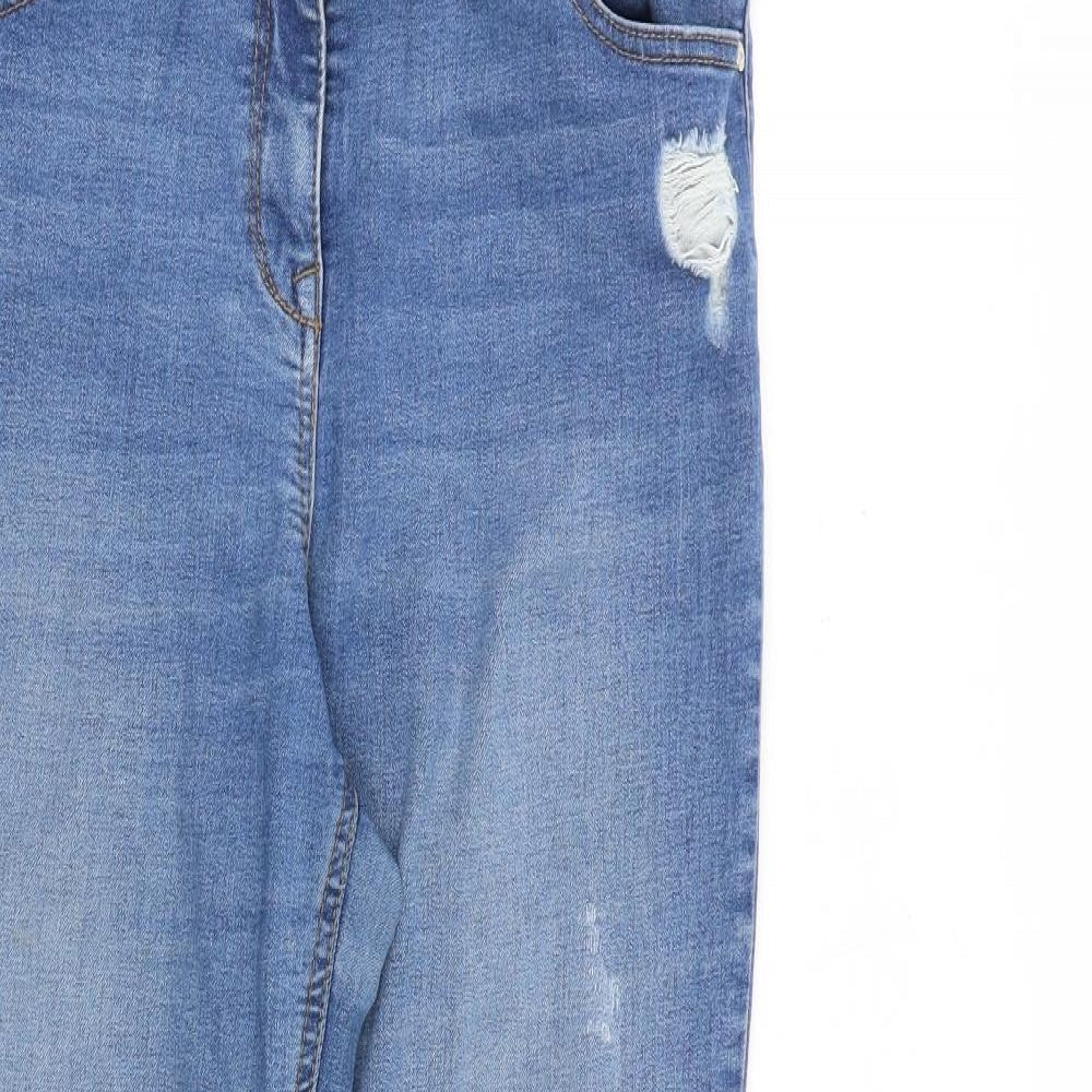 /Denim Womens Blue Cotton Skinny Jeans Size 12 Regular Zip