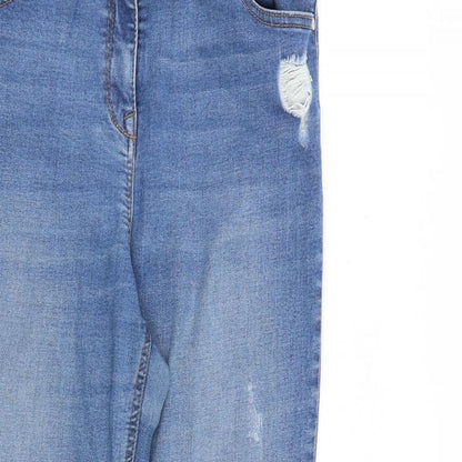 /Denim Womens Blue Cotton Skinny Jeans Size 12 Regular Zip