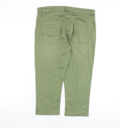 EDC Womens Green Cotton Skinny Jeans Size 12 Regular Zip