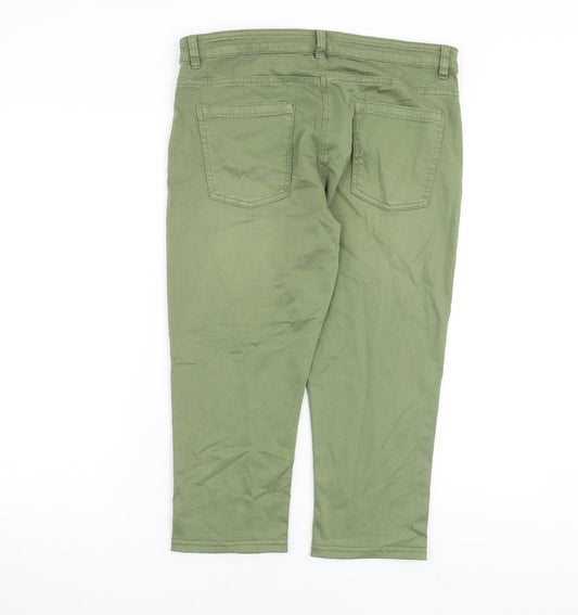 EDC Womens Green Cotton Skinny Jeans Size 12 Regular Zip