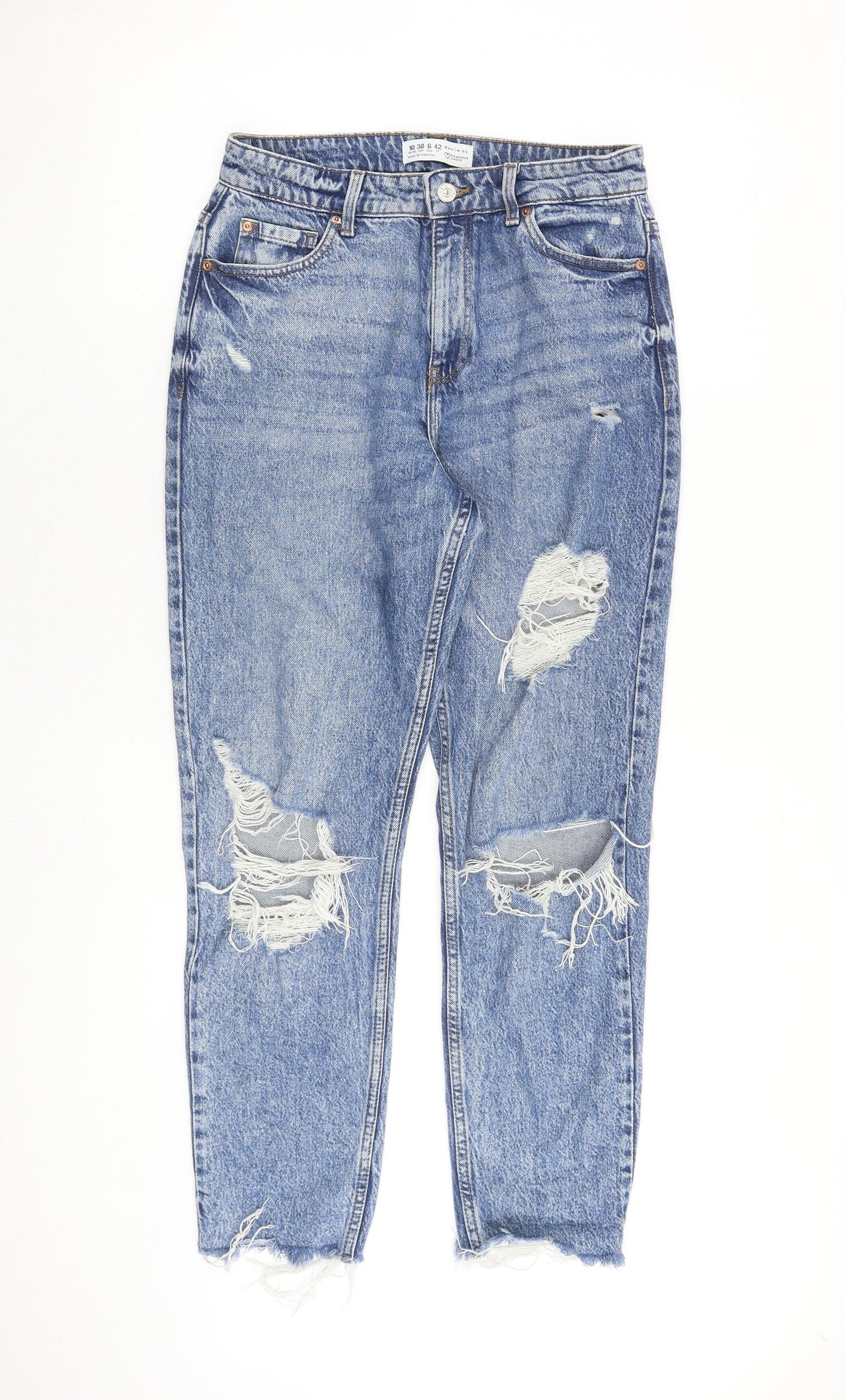 Womens UK Size 10 Denim & Co. Regular Fit Mom Blue Jeans