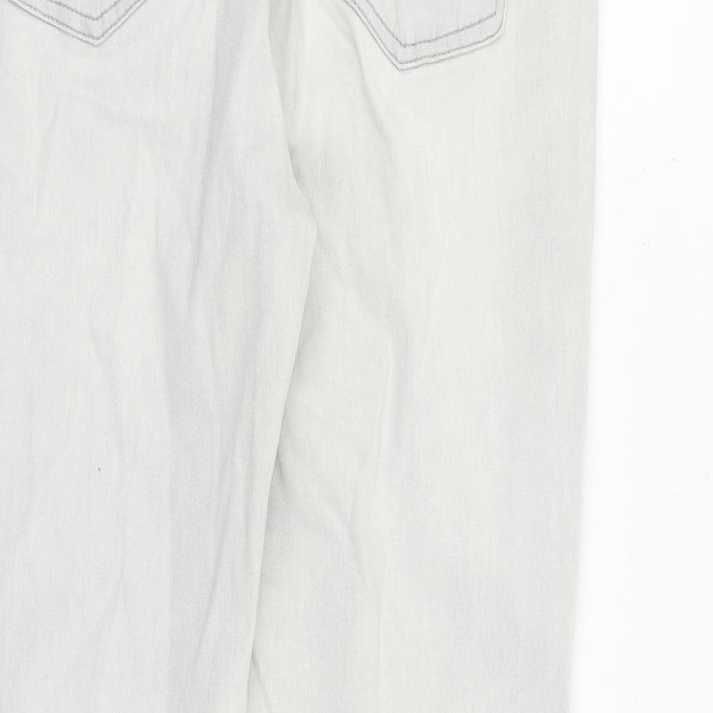 monari Womens Grey Cotton Mom Jeans Size 30 in Regular Zip