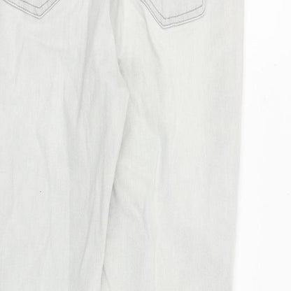 monari Womens Grey Cotton Mom Jeans Size 30 in Regular Zip