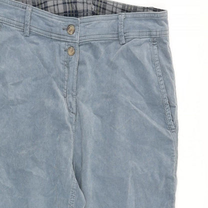 EDC Womens Blue Cotton Trousers Size 32 in Regular Zip