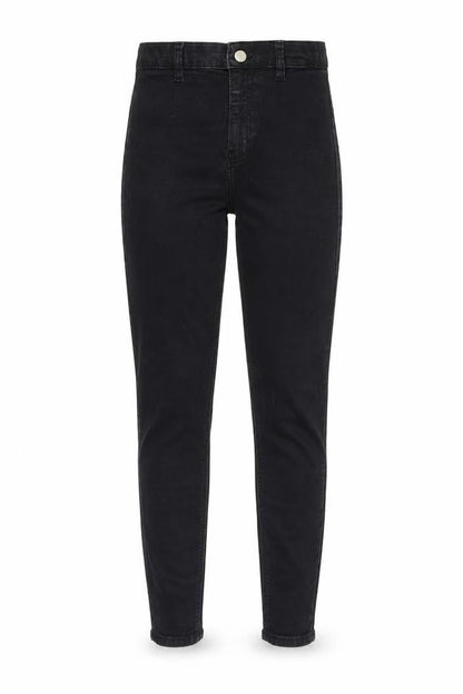Topshop Womens Black Cotton Skinny Jeans Size 26 in L32 in Regular Zip