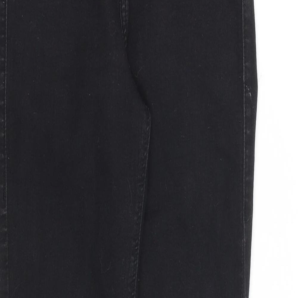 Topshop Womens Black Cotton Skinny Jeans Size 26 in L32 in Regular Zip