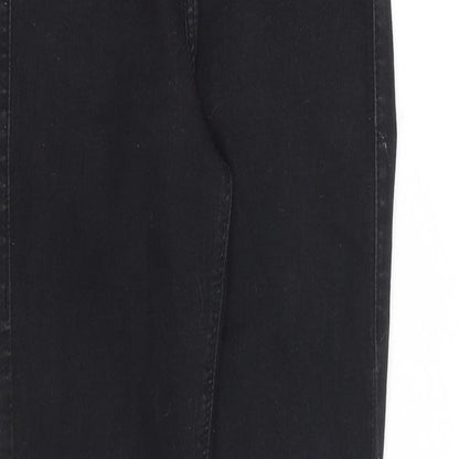 Topshop Womens Black Cotton Skinny Jeans Size 26 in L32 in Regular Zip
