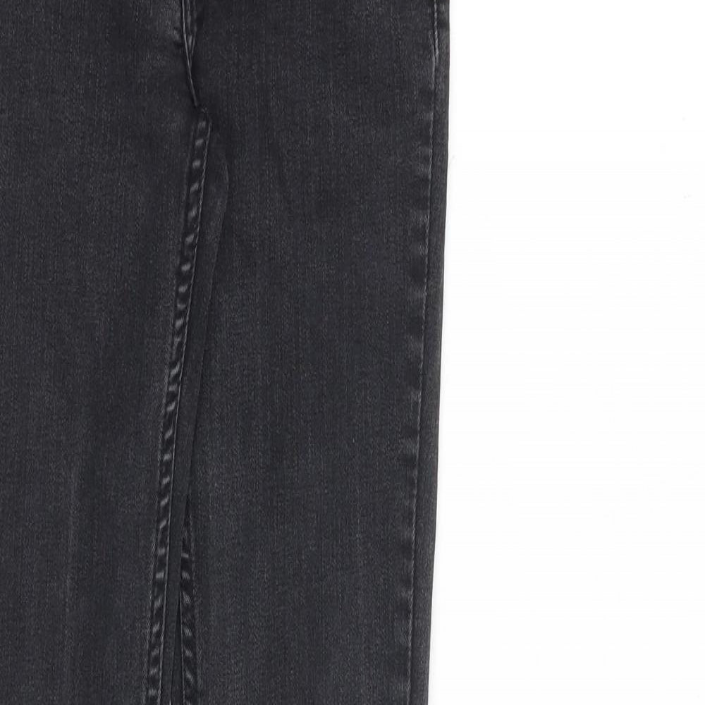 Levis Womens Grey Cotton Skinny Jeans Size 24 in L30 in Slim Zip