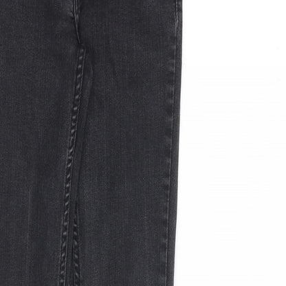 Levis Womens Grey Cotton Skinny Jeans Size 24 in L30 in Slim Zip