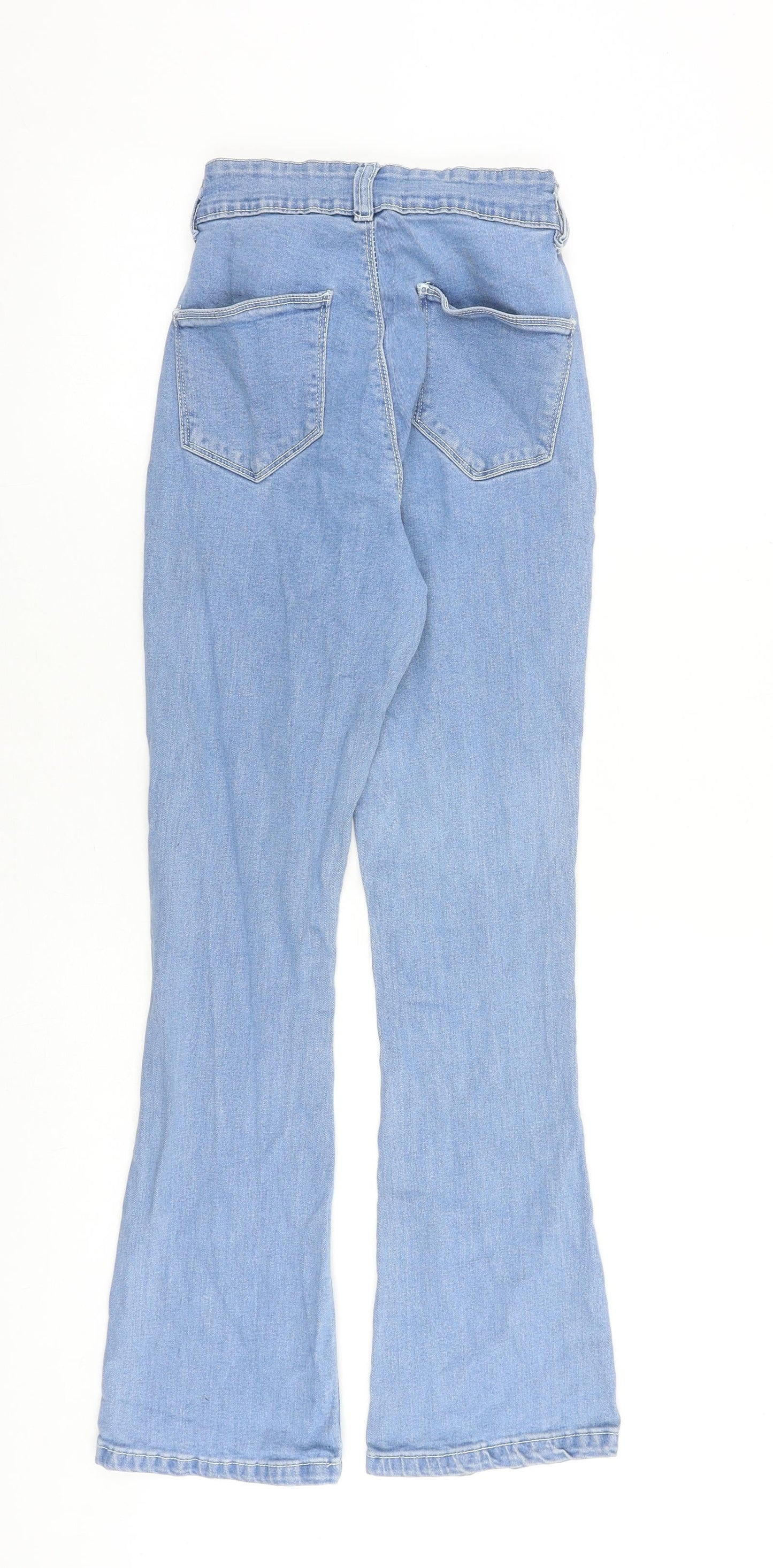 Dont think twice Womens Blue Cotton Flared Jeans Size 8 L30 in Regular Buckle