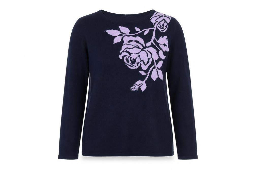 Womens UK Size 10 M&Co Blue Pullover Jumper