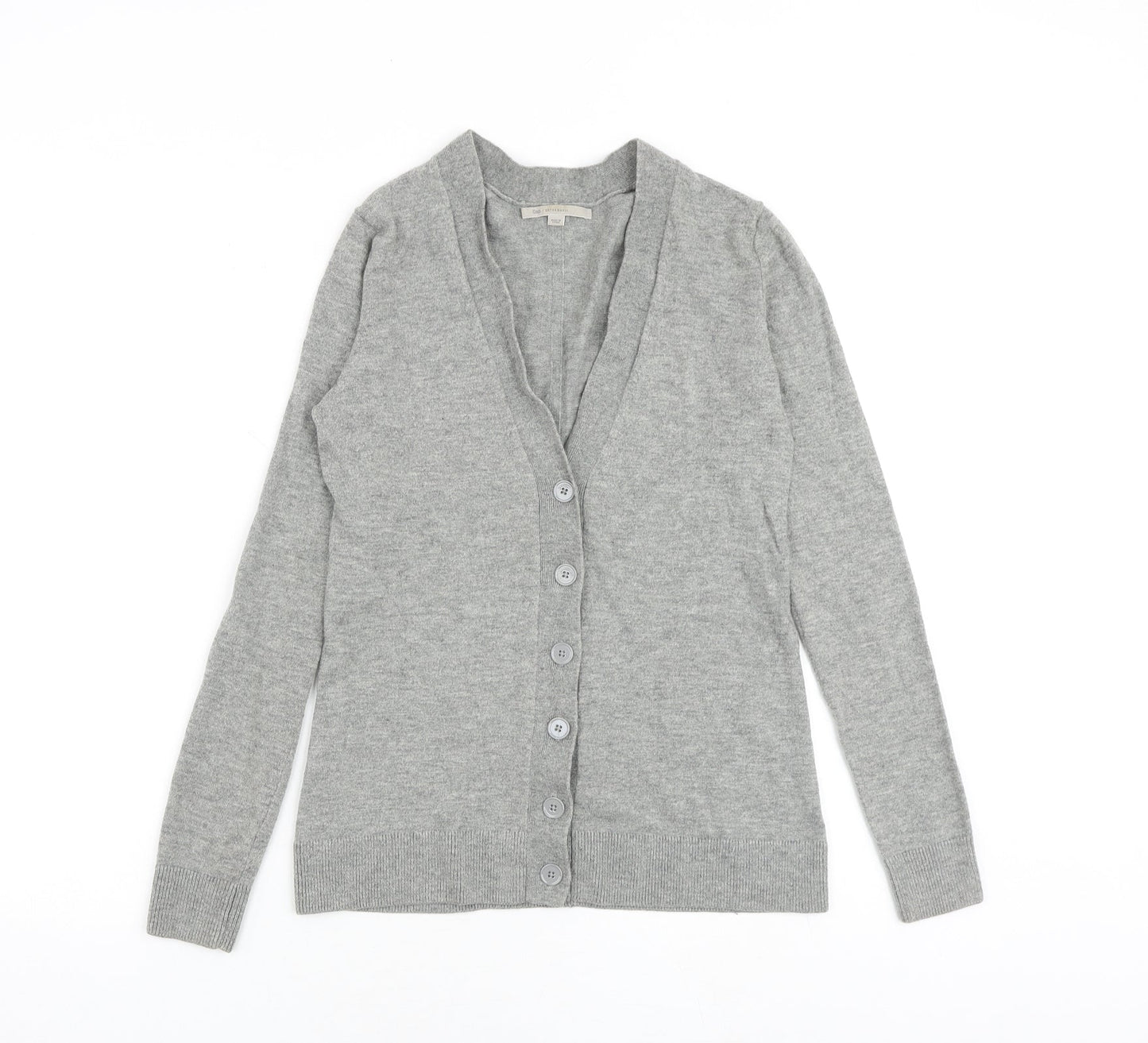 Gap Womens Grey V-Neck Nylon Cardigan Jumper Size XS
