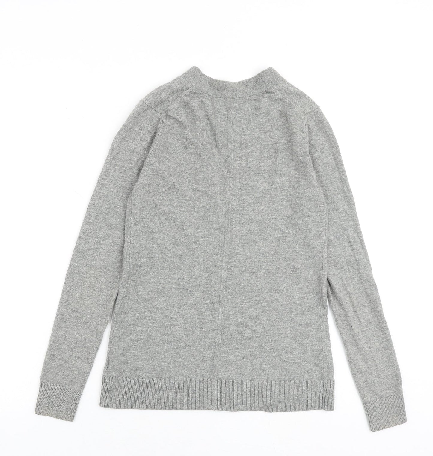 Gap Womens Grey V-Neck Nylon Cardigan Jumper Size XS